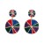 occidental style retro exaggerating geometry Round enamel earrings silver multilayer Earring fashion all-Purpos