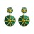 occidental style retro exaggerating geometry Round enamel earrings silver multilayer Earring fashion all-Purpos
