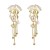 occidental style retro medium Alloy silver earrings creative exaggerating long style multilayer Earring