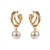occidental style exaggerating multilayer Alloy cirque Earring woman  retro elegant imitate Pearl ear stud earrin
