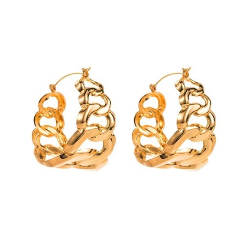 occidental style fashion wind twisted buckle woman exaggerating creative Round chain