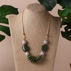  necklace Round clavicle chain short style Acrylic beads necklace sweater chai..