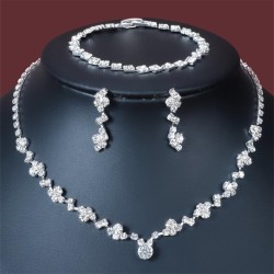  occidental style woman set gift fashion temperament Rhinestone necklace brace..