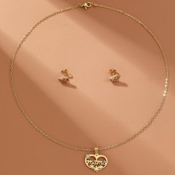 occidental style necklace ear stud set woman fashion temperament gift
