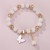  occidental style woman bracelet butterfly pendant crystal beads multicolor fashion temperament