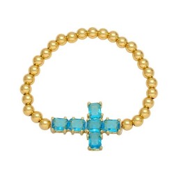 occidental style fashion cross pendant bracelet temperament all-Purpose gilded..