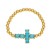 occidental style fashion cross pendant bracelet temperament all-Purpose gilded mosaic zirconbrc