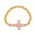 occidental style fashion cross pendant bracelet temperament all-Purpose gilded mosaic zirconbrc