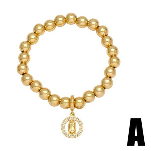 occidental style brief fashion gilded beads bracelet all-Purpose love pendantbrc