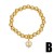 occidental style brief fashion gilded beads bracelet all-Purpose love pendantbrc