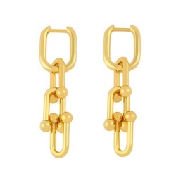 occidental styleins wind samllU chain earrings fashion brief high gilded earri..