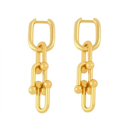 occidental styleins wind samllU chain earrings fashion brief high gilded earringerz