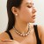 occidental style  exaggerating big Beads fashion short style necklace  punk temperament imitate Pearl 