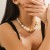 occidental style  exaggerating big Beads fashion short style necklace  punk temperament imitate Pearl 
