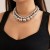occidental style  exaggerating big Beads fashion short style necklace  punk temperament imitate Pearl 