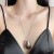  retroV wind surface drop pendant necklace high sweater chain chain