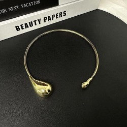  retro wind drop opening Collar personality high chain woman