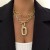 occidental style multilayer chain Metal necklace woman high clavicle chain two