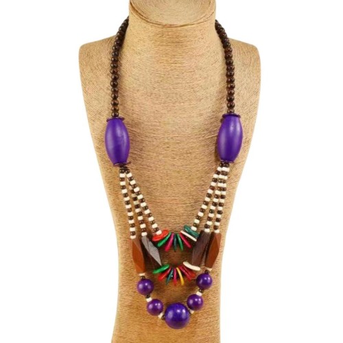 occidental style exaggerating retro Coir color multilayer necklace Bohemia handmade weave sweater chain pendant