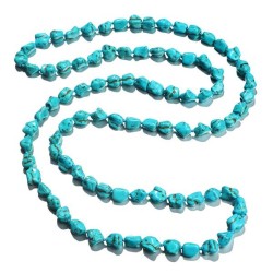 . turquoise long necklace original ethnic style handmade long necklace necklac..