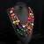  occidental style Bohemia exaggerating retro color chain ethnic style handmade gravel necklace woman