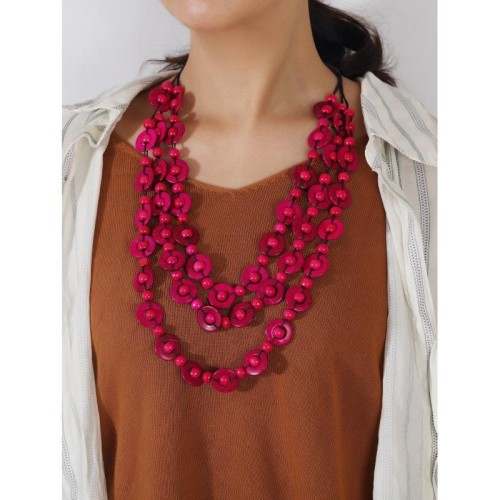 travel exotic customs occidental style Bohemia Nation retro Coir handmade sweater chain long necklace