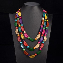 occidental style ethnic style multilayer Coir necklace woman Bohemia handmade ..