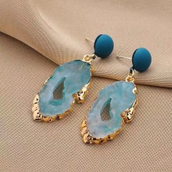  occidental style Bohemia all-Purpose fashion retro wind turquoise earrings ea..