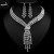 bride married set occidental style noble temperament tassel zircon earrings necklace