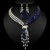 bride married set occidental style noble temperament tassel zircon earrings necklace