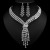 bride married set occidental style noble temperament tassel zircon earrings necklace