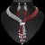 bride married set occidental style noble temperament tassel zircon earrings necklace