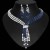 bride married set occidental style noble temperament tassel zircon earrings necklace