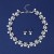  Pearl zircon flowers necklace high clavicle chain chain earrings set