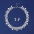  Pearl zircon flowers necklace high clavicle chain chain earrings set