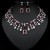 occidental style luxurious temperament fashion women drop square zircon necklace earrings bride banquet set