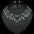 occidental style luxurious temperament fashion women drop square zircon necklace earrings bride banquet set