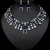 occidental style luxurious temperament fashion women drop square zircon necklace earrings bride banquet set