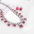 brief zircon necklace earrings set bride married banquet