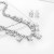 brief zircon necklace earrings set bride married banquet