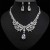 occidental style retro ethnic style angel wings zircon pendant necklace high luxurious earrings set