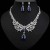 occidental style retro ethnic style angel wings zircon pendant necklace high luxurious earrings set