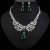 occidental style retro ethnic style angel wings zircon pendant necklace high luxurious earrings set