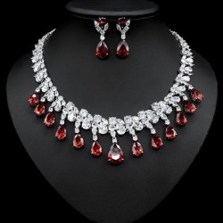   occidental style tassel necklace drop earrings luxurious set