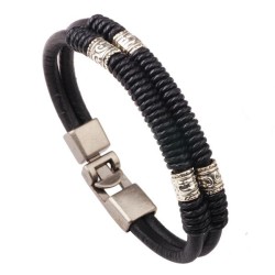 occidental style style handmade weave Cowhide braceletemu retro real leather