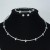  multilayer Rhinestone Collar zircon ear stud two set bride clavicle chain necklace