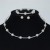  multilayer Rhinestone Collar zircon ear stud two set bride clavicle chain necklace