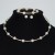  multilayer Rhinestone Collar zircon ear stud two set bride clavicle chain necklace