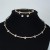  multilayer Rhinestone Collar zircon ear stud two set bride clavicle chain necklace