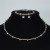  multilayer Rhinestone Collar zircon ear stud two set bride clavicle chain necklace